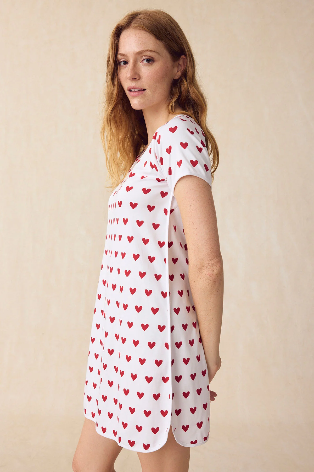 Pima Nightgown in Classic Red Heart - Image 4