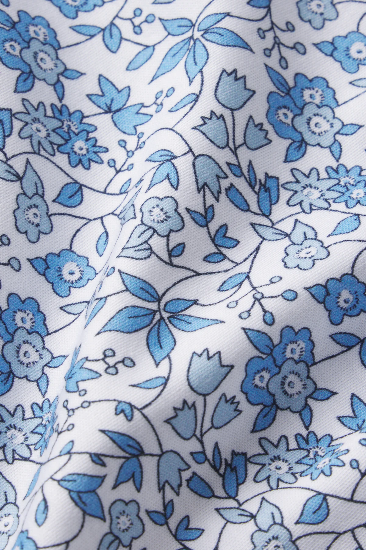 Pima Crew Long Sleeve Bundle in Delft Blue Garden Floral - Image 6