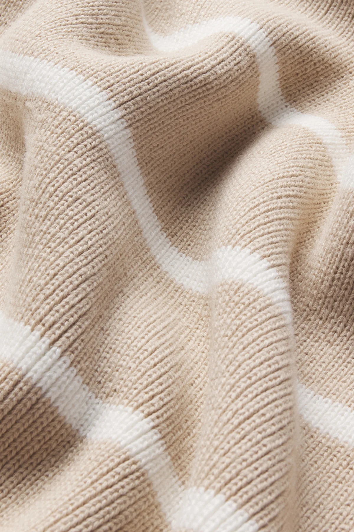 Madeline Cotton Sweater in Driftwood Ivory Stripe - Image 5