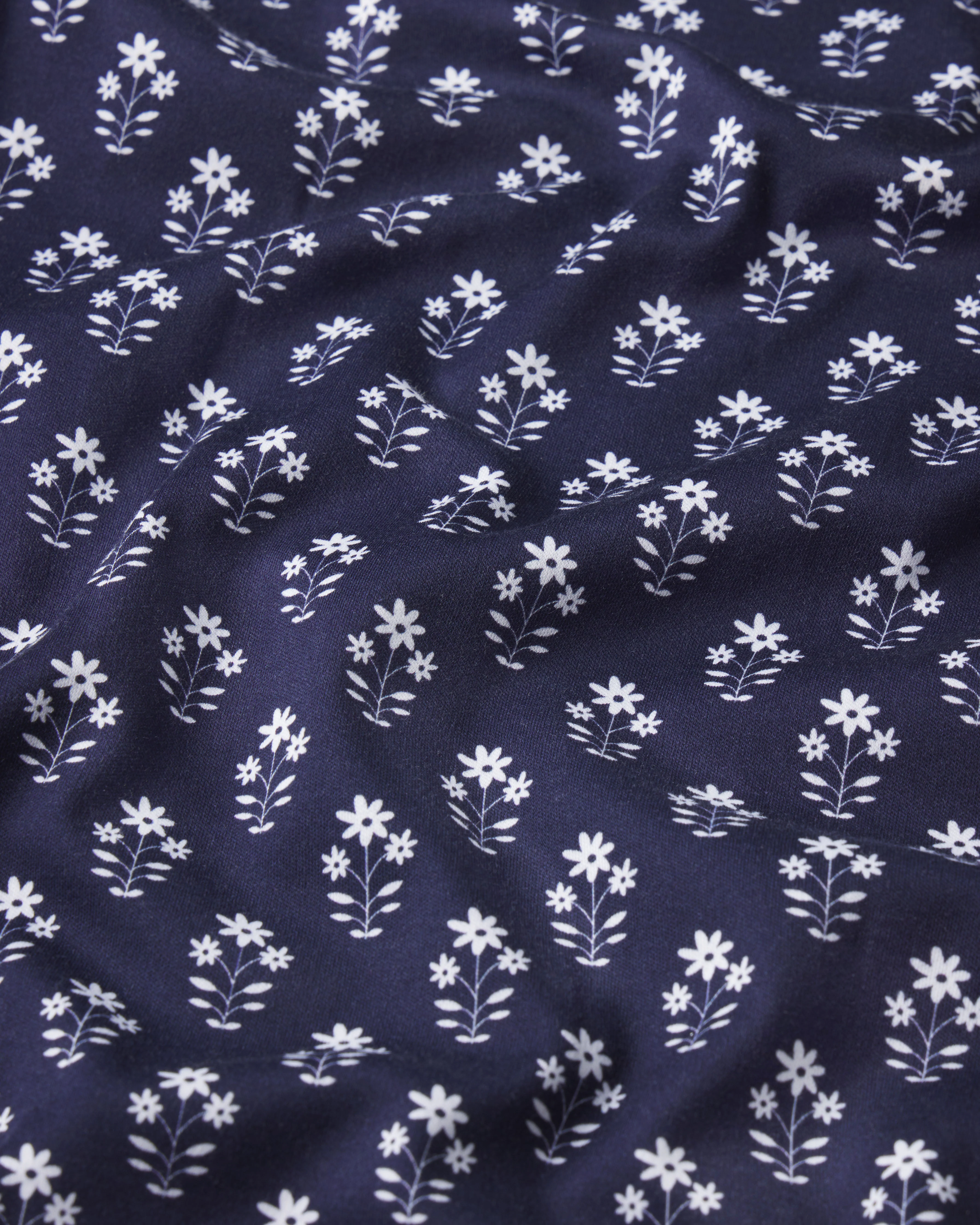 Pima Short-Long Set in English Navy Posy - Image 5