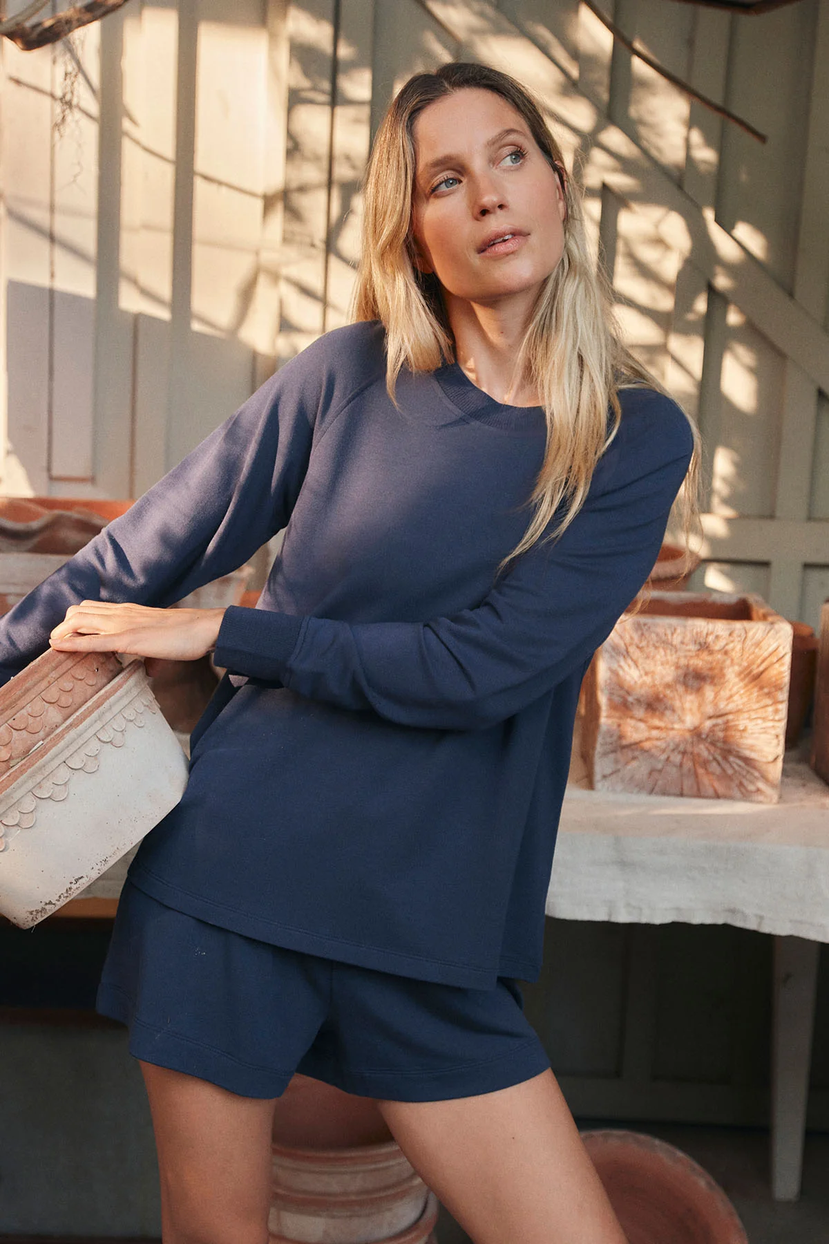 Relax Shorts Set in English Navy - Image 3