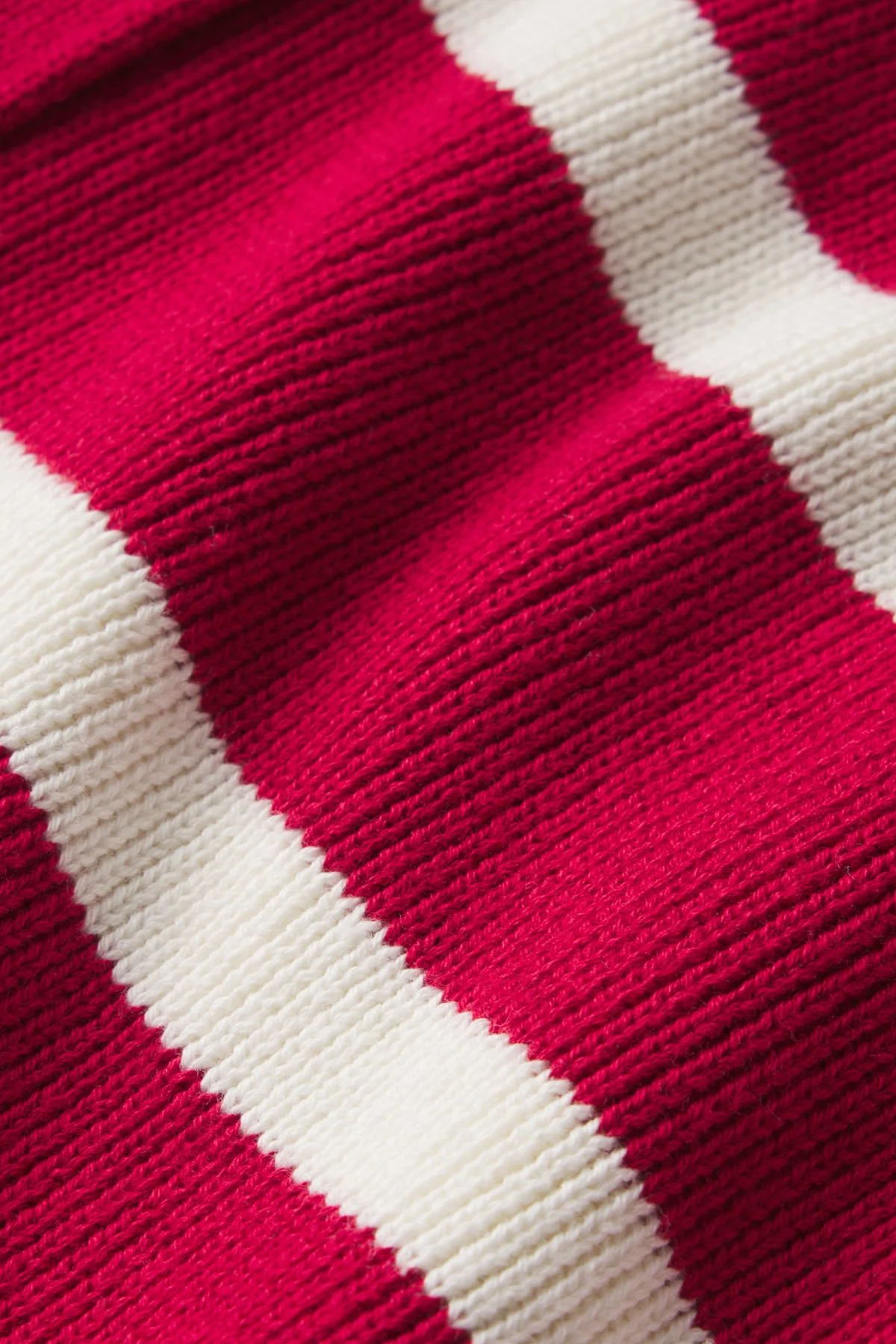 Nora Cardigan in Ivory Crimson Inverse Stripe - Image 4