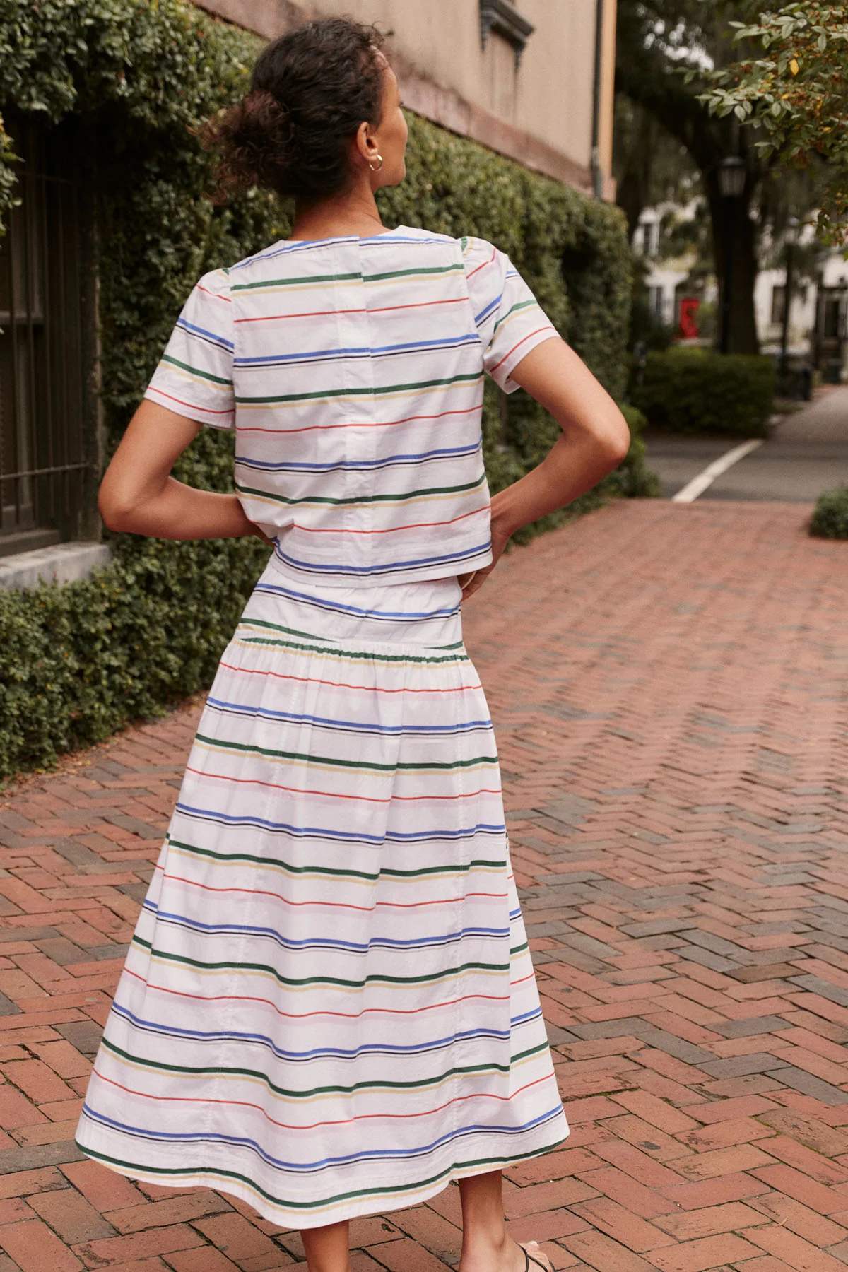 Al Fresco Skirt Set in Multi Color Stripe - Image 4