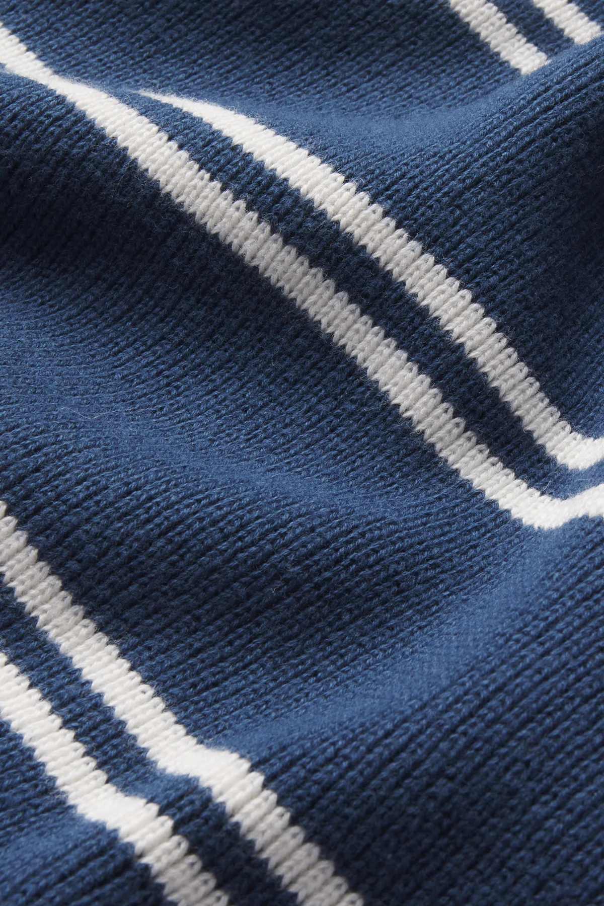 Nora Cotton Cardigan in Navy Ivory Stripe - Image 5