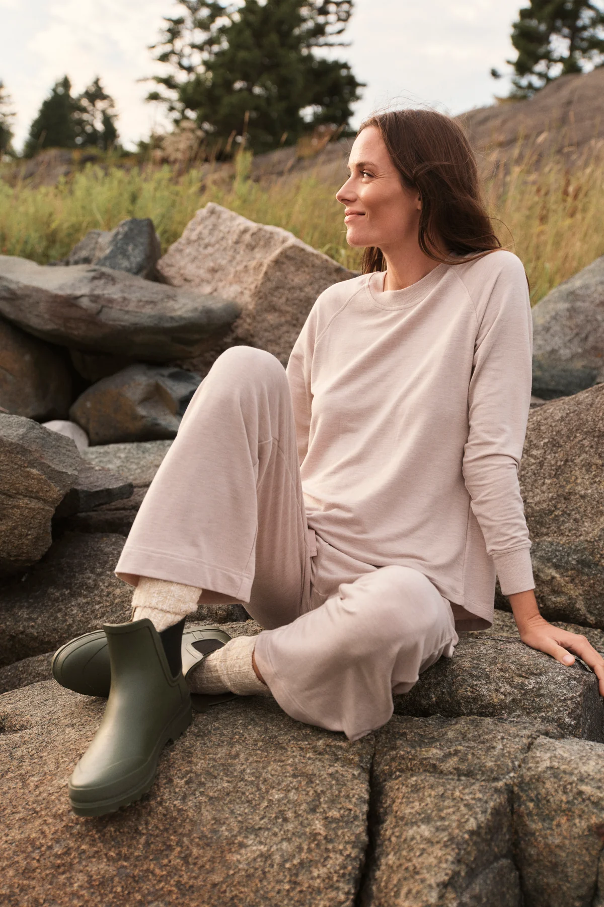 Relax Pants Set in Oat Heather - Image 4