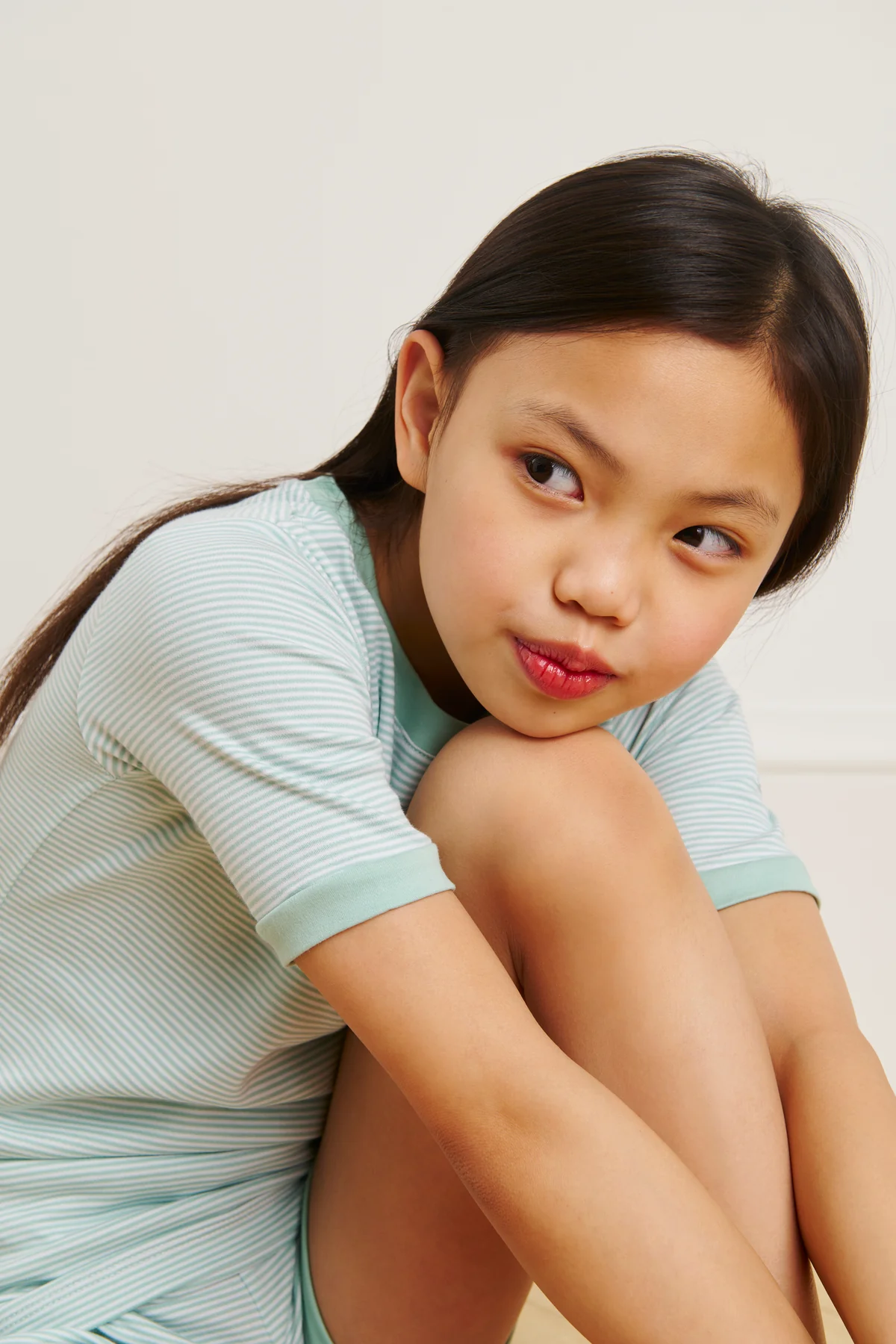 Kids Shorts Set in Parisian Green - Image 3