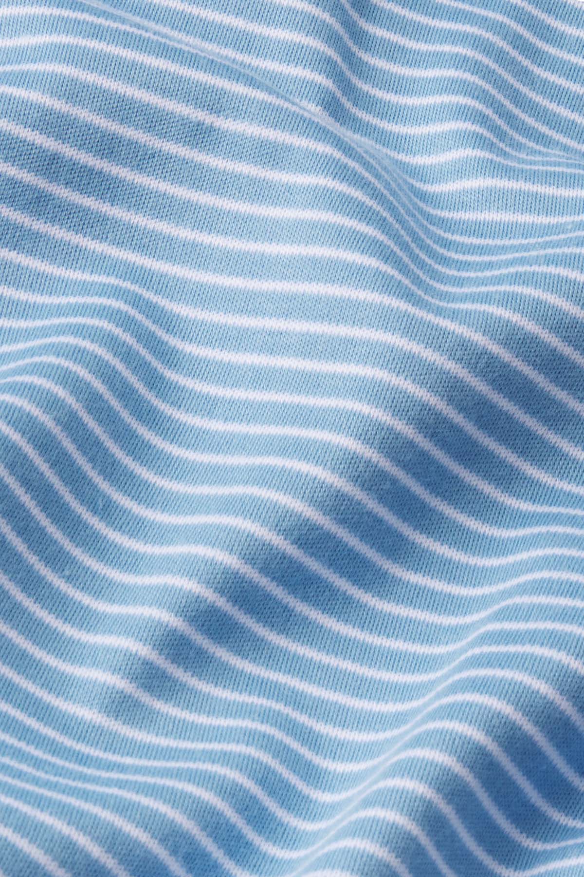 Pima Robe in Serene Blue Stripe - Image 4