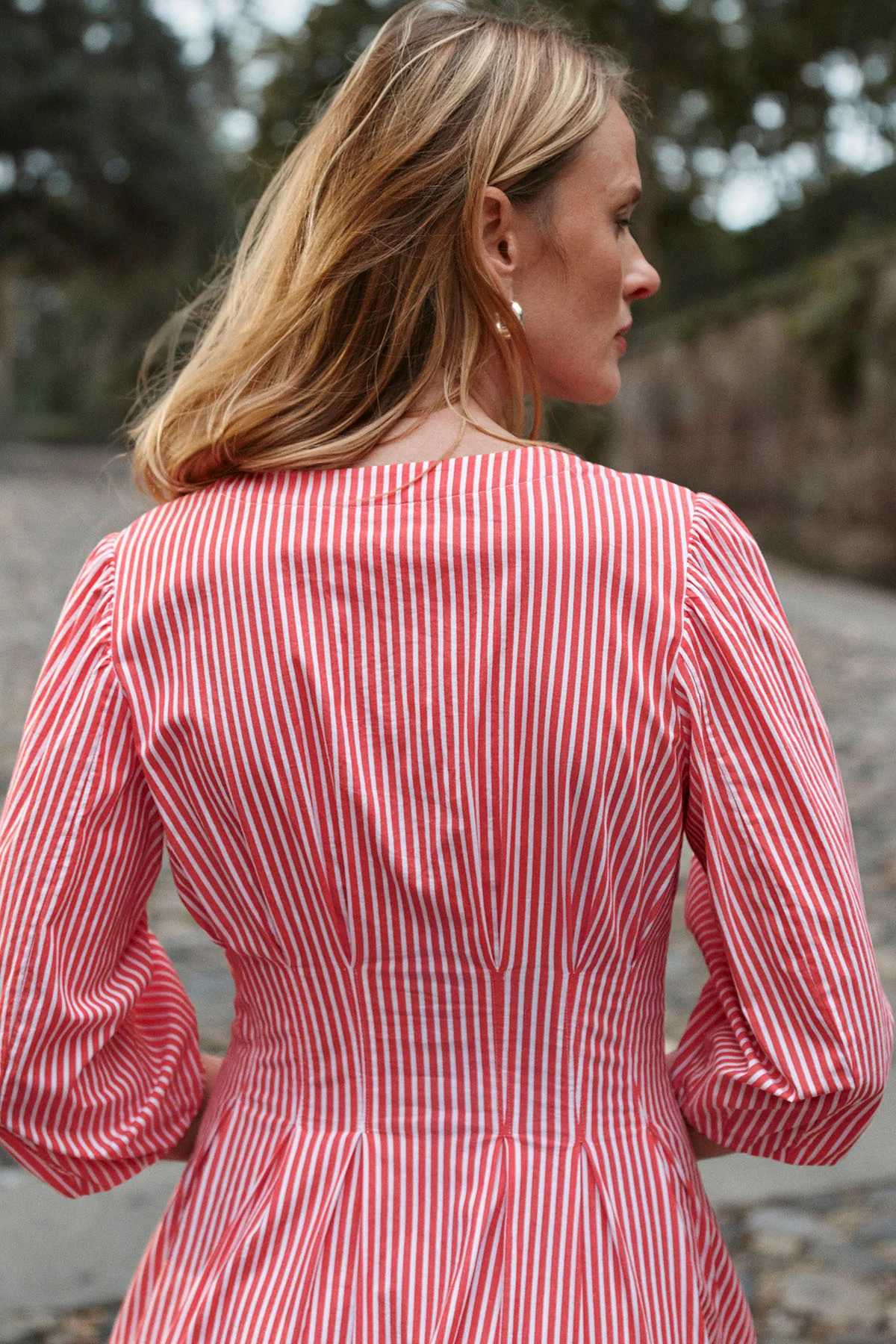Sunday Dress in Tart Bengal Stripe - Image 4