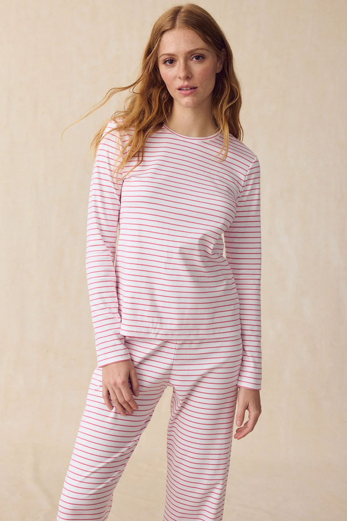 Pima Crew Long Sleeve Bundle in Winterberry Rowing Stripe - Image 4